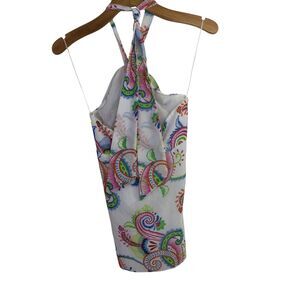 Swaui Womens Y2K Tank Top Sleeveless Paisley Print Multicolor Size Small NWT